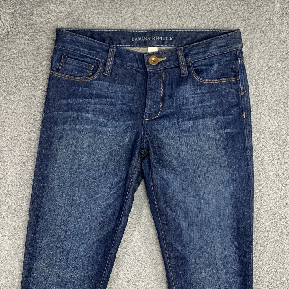 Banana Republic Skinny Jeans Size 27R Low Rise Dark Wash - Picture 3 of 15